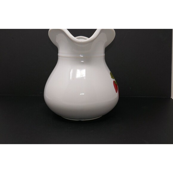 Nelson McCoy Pottery  1980s Strawberry Country Water Pitcher  #7515 USA - Picture 5 of 10